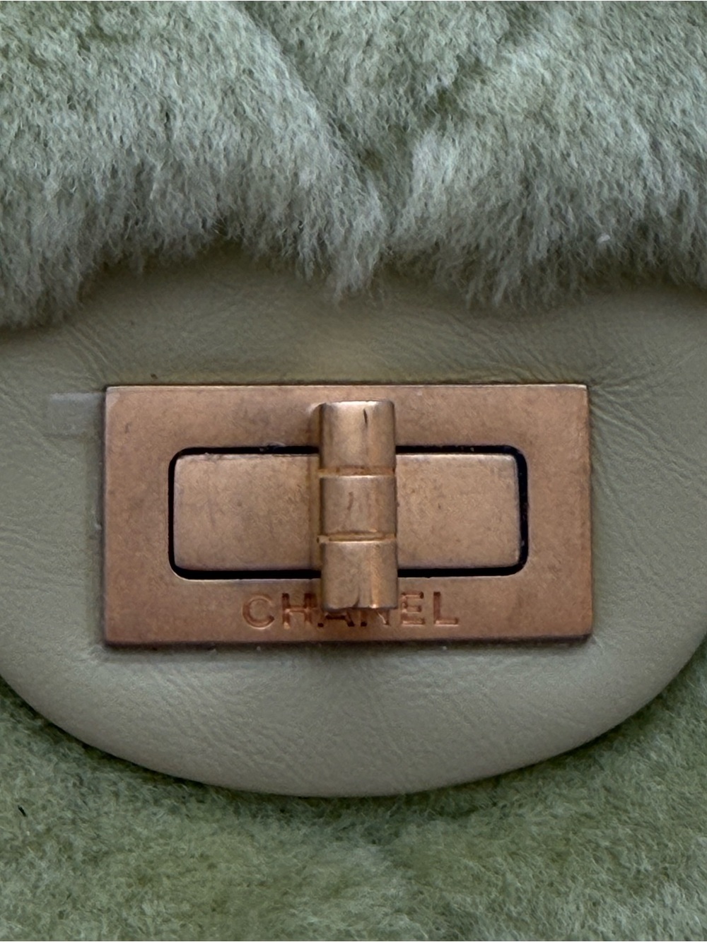 CHANEL 2.55 Shearling and Leather Shearling Fur Reissue Shoulder/Crossbody Bag - Picture 10 of 12